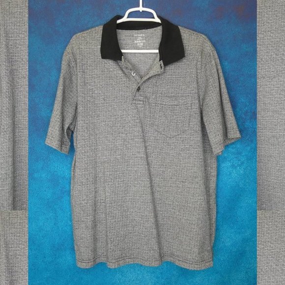 George Other - George Men's Black White Polo Shirt Large 42-44